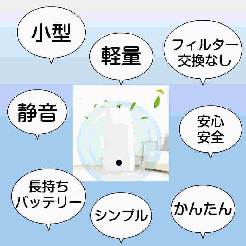 殺菌灯付き ウイルス 対策 首からかける ネックレス 空気清浄機 首かけ 除菌 ポータブル ミニ 携帯 イオン発生器 小型 マイナスイオン 妊婦 静音 USB 充電式 マスク 花粉 カビ ホコリ 卓上 車 パーソナル 紫外線 消臭 消毒ランプ UV-C 消毒 旅行 出張 効果 UVライト
