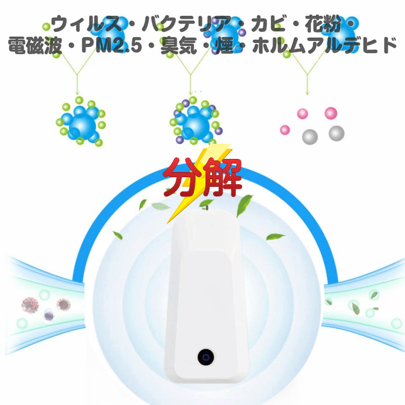 UV殺菌灯付き ウイルス 対策 首からかける ネックレス 空気清浄機 首かけ 除菌 ポータブル ミニ 携帯 イオン発生器 小型 マイナスイオン 妊婦 静音 USB 充電式 マスク 花粉 紫外線 消臭 消毒ランプ UV-C 消毒 旅行 出張 効果 UVライト ギフト 人気 2021