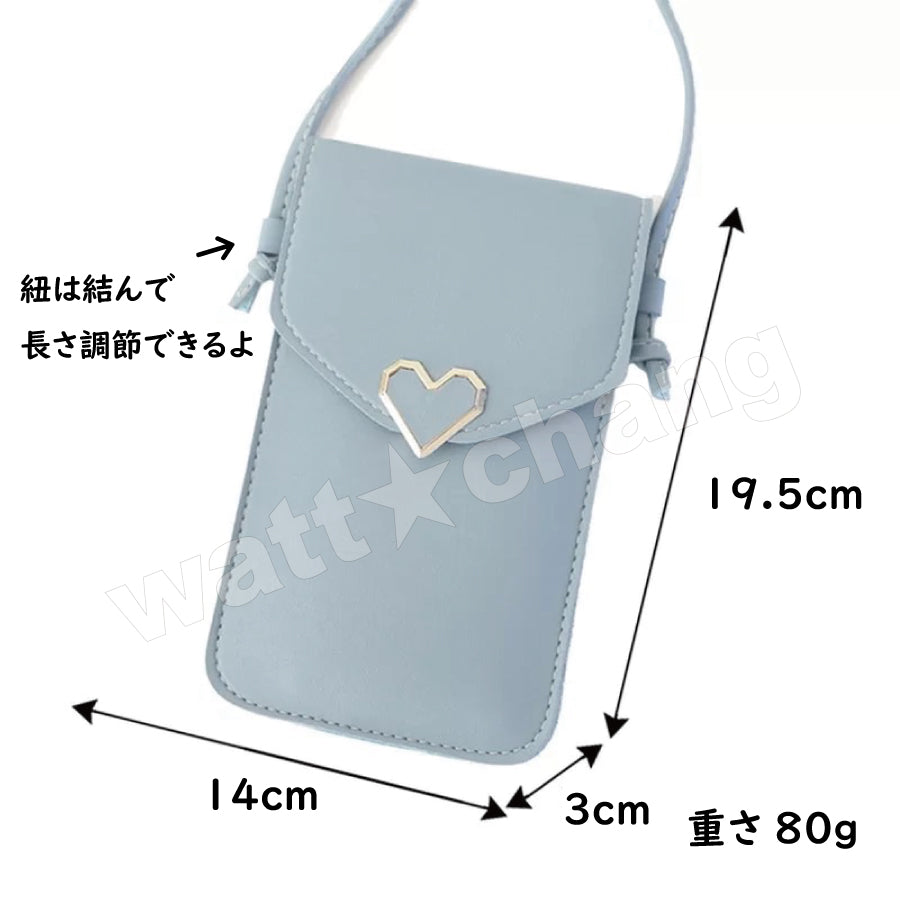 入れたまま 操作 スマホショルダー スマホ ポシェット ポーチ 携帯入れ おしゃれ ポーチ 軽量 縦型 ショルダー 軽い iphone android 小さめ 斜めがけ かわいい ハート レディース 定期入れ ICカード ショルダー パスケース 縦型 シンプル 薄型 肩掛け バッグ