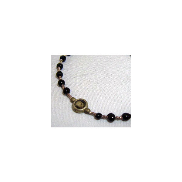 クーポン 有 オニキスシルバービーズのブレスレット お守り 手作り 天然石 パワーストーン ビーズ 願い事 水晶 紐 ビーズ プレゼント ギフト