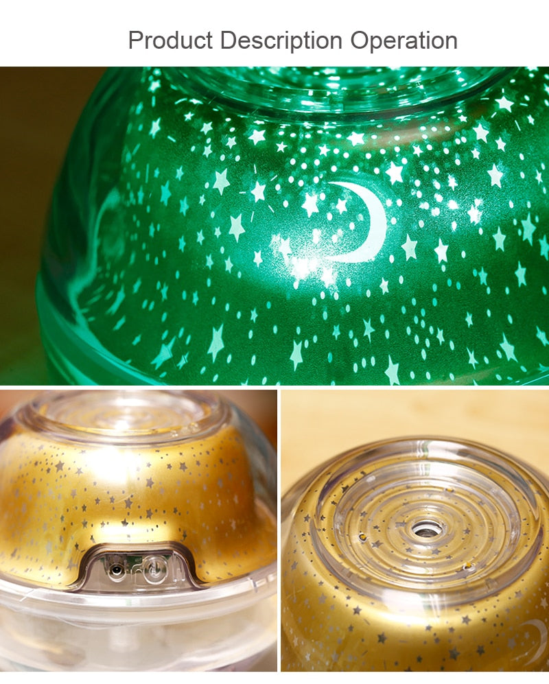 クーポン有 セール星空お星様キラキラプロジェクターUSB超音波加湿器 humiditor 軽量 ポータブル 旅行 予防に 美肌 乾燥対策 ストレス ギフト 人気
