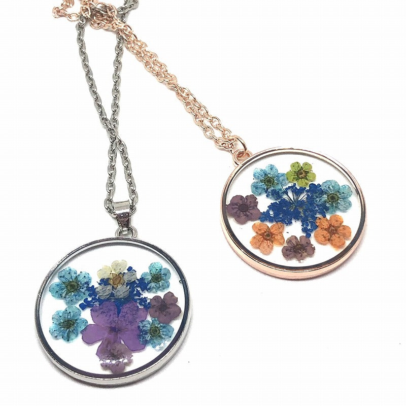 クーポン 本物のお花 ドライフラワーアンティーク調ペンダント ネックレスハーバリウム(植物標本) ネックレス 花 プリザーブドフラワー ペンダント 押し花 ボタニカル ボタニカ ドライフラワー 誕生日 プレゼント ギフト 人気 2021お歳暮