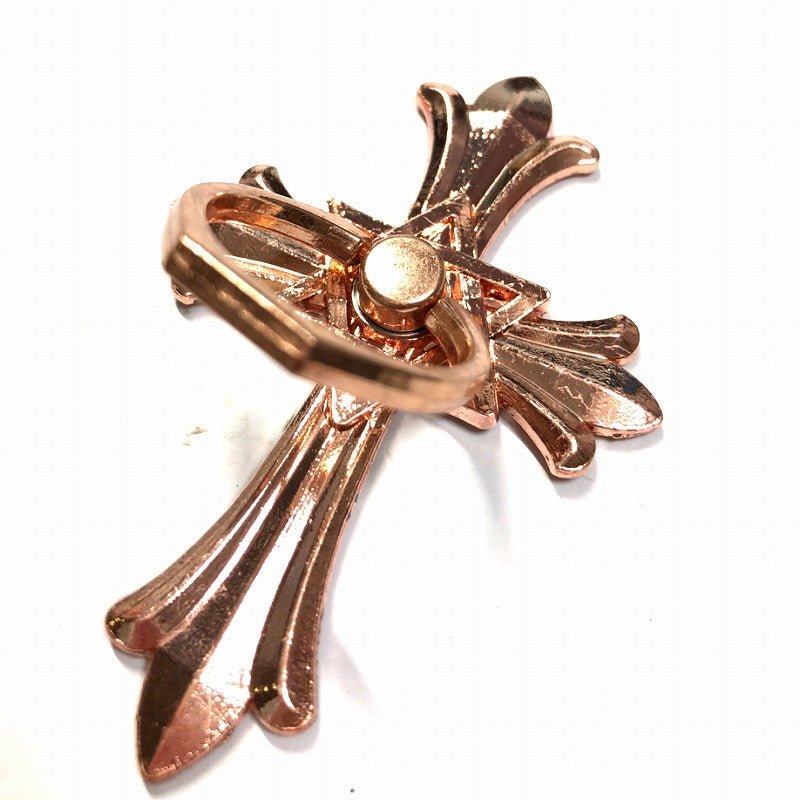 クーポン 【期間限定】全機種対応 クロム調ロザリオ十字架クロス スマートフォン/タブレット対応 落下防止 スマホバンカーリング/iPhone/サムソンスタンド 母の日 ギフト 人気 2021