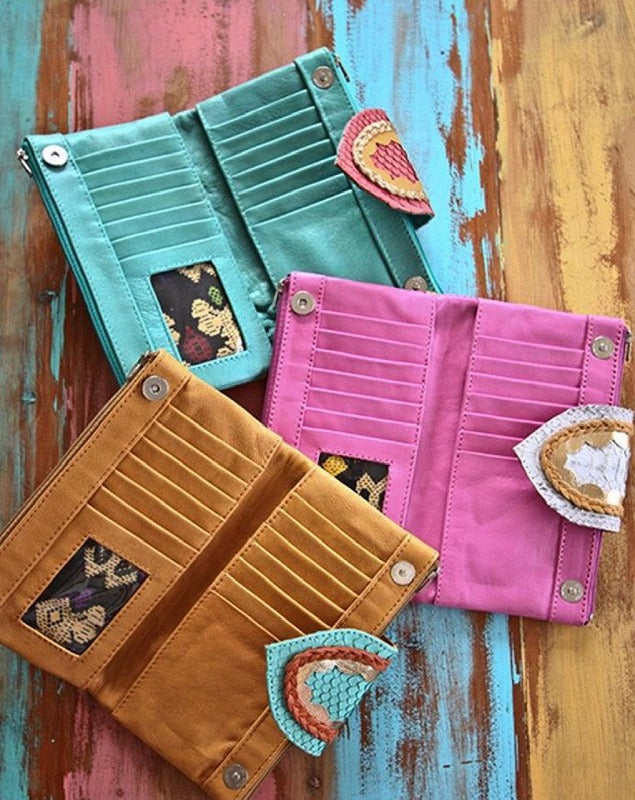 クーポン 日本未発売レア オーストラリア発マヒヤMAHIYA レザー長財布 カラフル☆AZIRE SPRING LEATHER WALLET本革ウォレットギフトセレクトショップ ギフト 人気