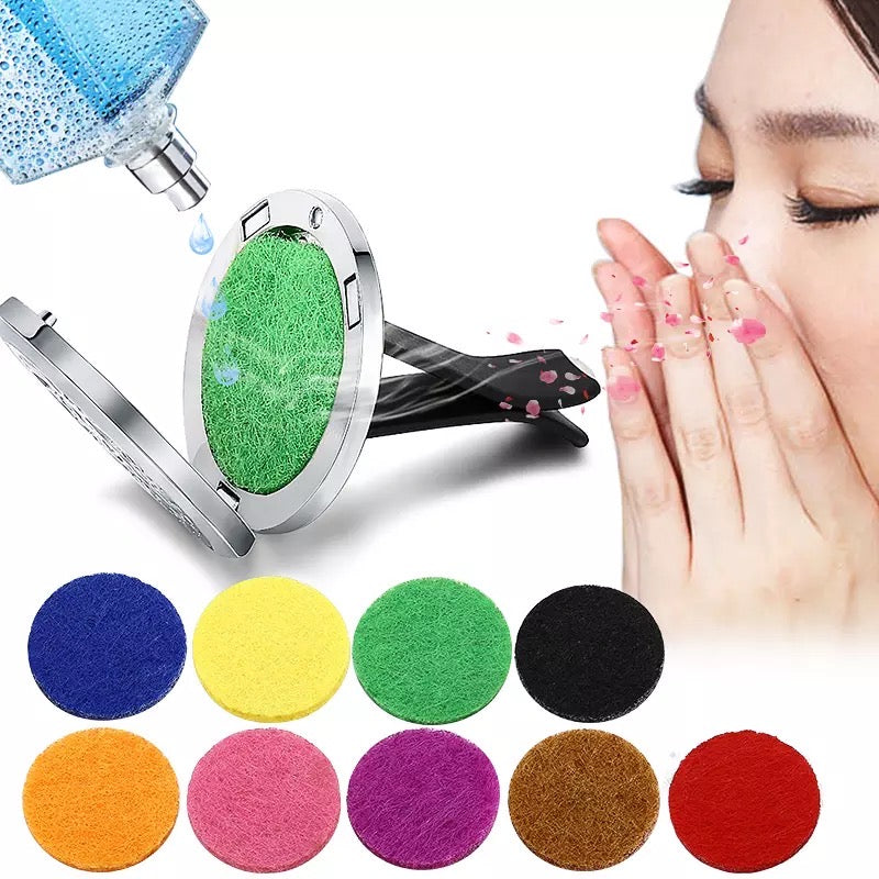 クーポン有 セールコイン型【アロマデュフューザー】交換用オイルパッド3cm(10枚入り)替えパッドアロマペンダント 車用 ギフト 人気