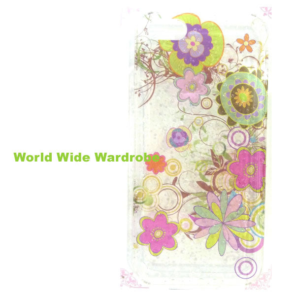 ★水滴付き?カラフル花柄が素敵なおしゃれiPhone5カバーケース