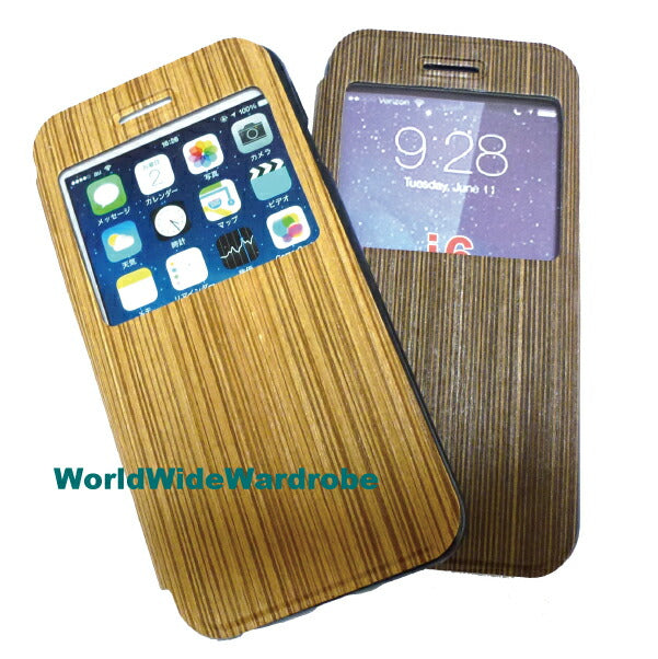 クーポン 木目ウッドパネルiPhone6手帳型折畳みカバースタンドケース アイフォン ギフト 人気