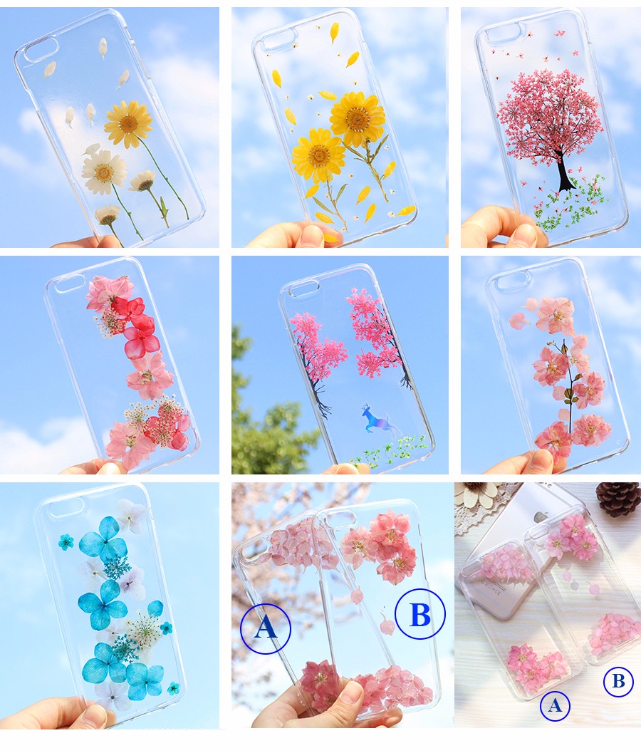 クーポン 天然押し花使用!手作りドライフラワークリアカバージャケットケースiPhone8 8Plus 7 7Plus
