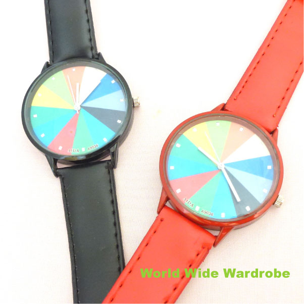 クーポン 有 ハートのホログラムが浮かぶカラフルベルトウオッチ腕時計watchかわいい 30代 女の子