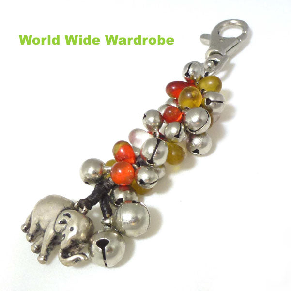 クーポン 有 ゾウさんチャームと鈴&ガラスビーズのキーホルダーthkeyring01ギフト おすすめお祝い ギフト ギフト 人気