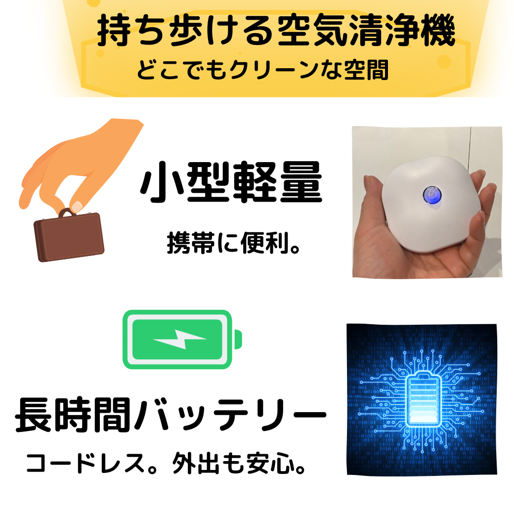 セール クーポン フィルター交換不要 コンパクト 送料無料 家庭用 オゾン 充電式 空気清 消臭機 ウィルス 感染症 対策 ペット ミニ トイレ 脱臭 小型 オゾン発生器 殺菌 静音 省エネ 花粉 除菌 携帯 ポータブル おすすめ モバイル まん防 Go To 低濃度 安全