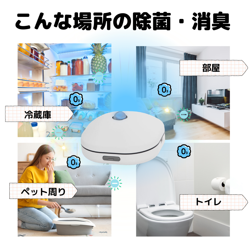 セール クーポン フィルター交換不要 コンパクト 送料無料 家庭用 オゾン 充電式 空気清 消臭機 ウィルス 感染症 対策 ペット ミニ トイレ 脱臭 小型 オゾン発生器 殺菌 静音 省エネ 花粉 除菌 携帯 ポータブル おすすめ モバイル まん防 Go To 低濃度 安全